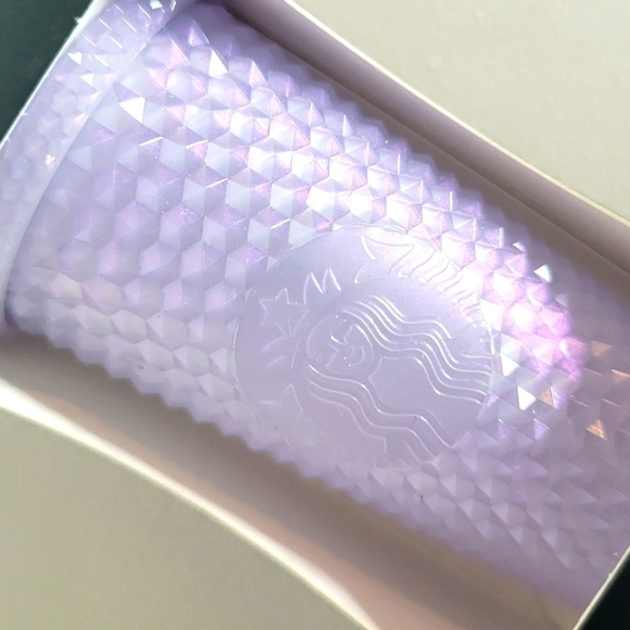 Starbucks White Diamond Cut Cold Cup Keychain - Picture 2 of 5